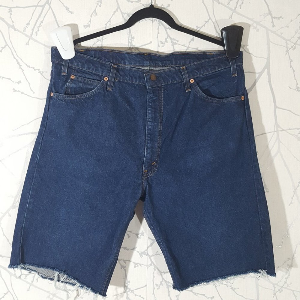 Levi's VTG Dark Wash High Rise Cutoff Bermuda Shorts